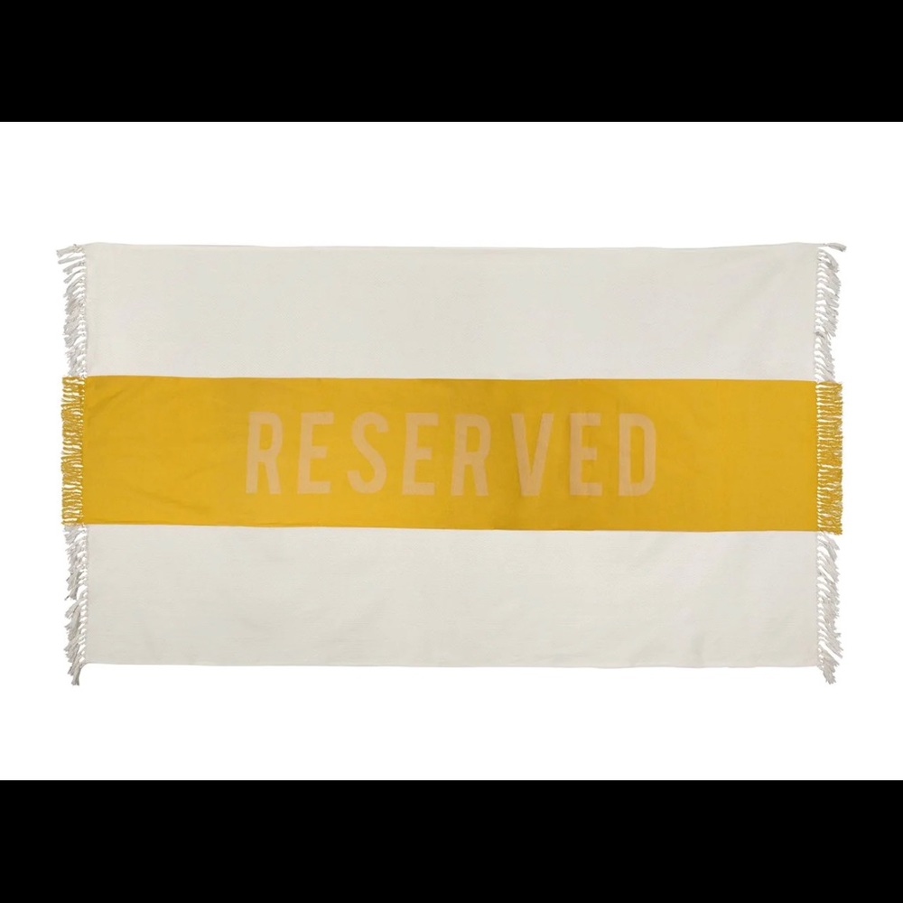 Yellow Reserved Beach Towel